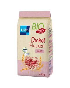 Kurzes MHD: Kölln Bio Dinkelflocken zart 450g, 100% Vollkorn-Dinkel