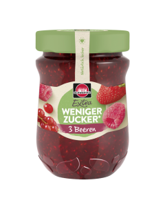 Kurzes MHD: Schwartau Weniger Zucker 3 Beeren 300g