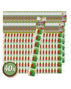 Kurzes MHD: Multipack: 40x Frigeo TZ Lolly Ketten Erdbeer 40x7x7,5g 52,5g