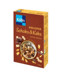 Kurzes MHD: Kölln Knusper Schoko & Keks Hafer-Müsli 500g