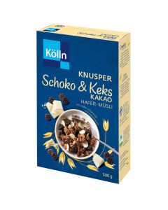 Kurzes MHD: Kölln Knusper Schoko & Keks Kakao Hafer-Müsli 500g