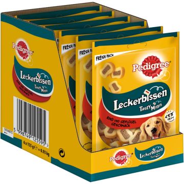 Multipack: 6x PEDIGREE Leckerbissen Tasty Minis Rind & Ge. á 155g