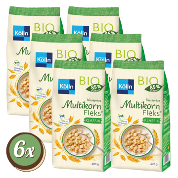 Multipack: 6x Kölln Knusprige Bio Vollkorn Cerealien à 300g