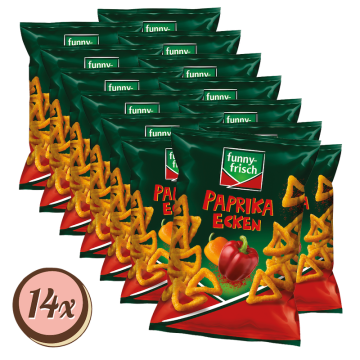 Multipack: 14x funny-frisch Paprika Ecken à 75g