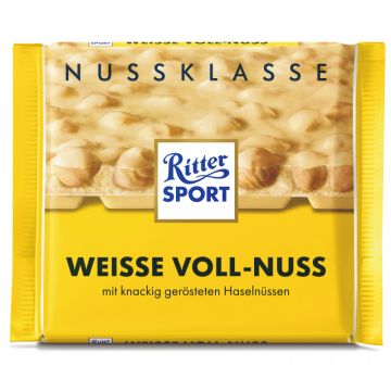 Ritter Sport Nuss-Klasse 100G Weisse Voll-Nuss Tafel