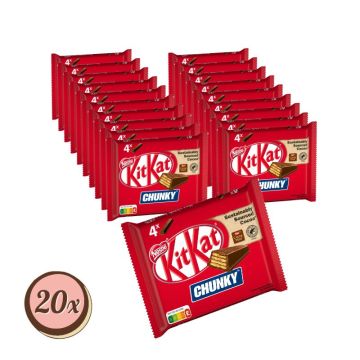 Multipack: 20x NESTLE KITKAT CHUNKY Milk 4er Multipack 20(4x40g) 160g