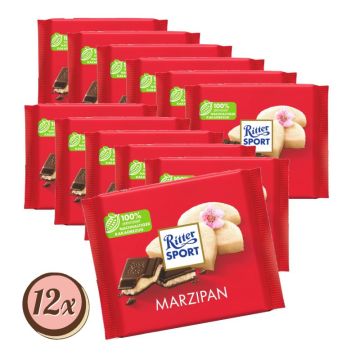 Multipack: 12x Ritter Sport Marzipan à 100g