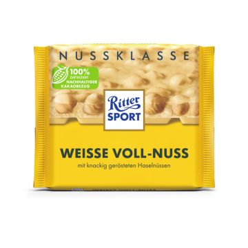 Ritter Sport Nuss Klasse Weisse Voll-Nuss Tafel 100g