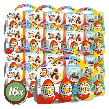 Multipack: 16x KINDER JOY 3er Überraschungsei (englisch) á 60g