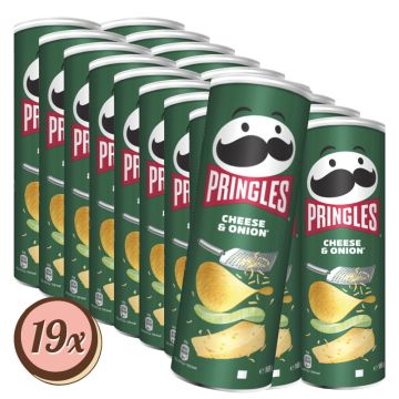 Multipack: 19x Pringles Cheese & Onion à 165g