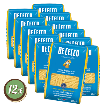 Multipack: 12x De Cecco Penne Rigate à 500g