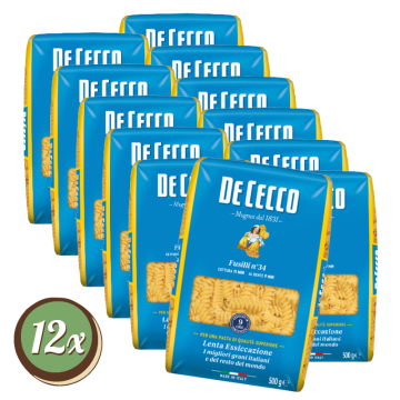 Multipack: 12x De Cecco Fusilli No. 34 à 500g