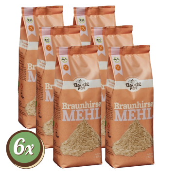 Multipack: 6x Bauckhof BIO Braunhirsemehl Vollkorn á 425g