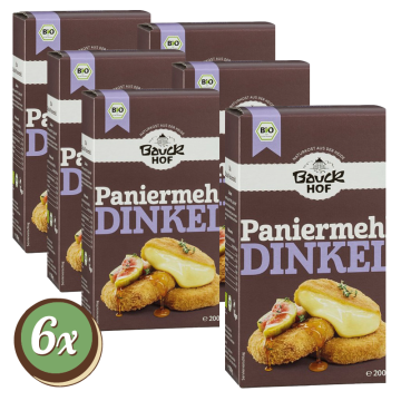 Multipack: 6x Bauckhof Dinkel-Paniermehl á 200g Bio