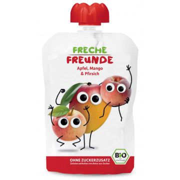 Freche Freunde Bio Quetschie „Apfel, Mango & Pfirsich“