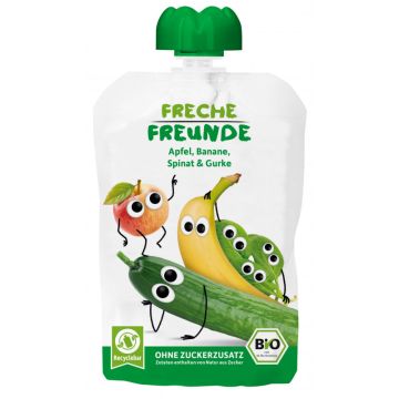 Freche Freunde Bio Quetschie Apfel, Banane, Spinat & Gurke 100g