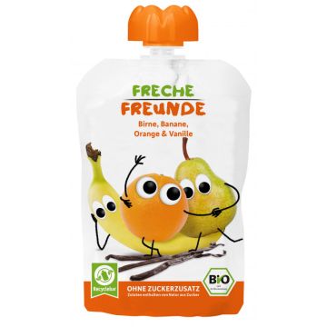 Freche Freunde Bio Quetschie Birne, Banane, Orange & Vanille 100g