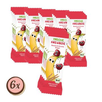 Multipack: 6x Freche Freunde Bio Riegel Banane & Kirsche á 4x23g