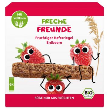 Freche Freunde Bio Fruchtiger Haferriegel Erdbeere 6x30g