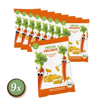 Multipack: 9x Freche Freunde Bio "Knusper-Flips Karotte" á 30 g