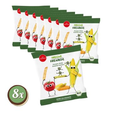 Multipack: 8x Freche Freunde Bio "Knusper-Sticks Dreierlei Gemüse á 30g"