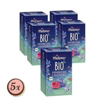 Multipack: 5x MEßMER Bio Himbeere Lavendel 20er