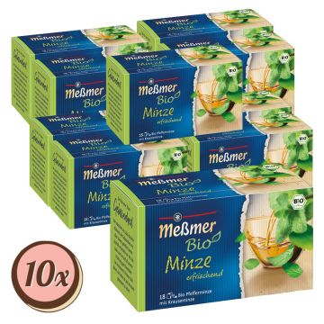 Multipack: 10x MEßMER Bio Minze 18x2g 36g