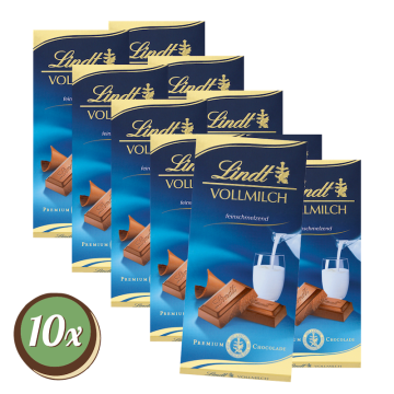 Multipack: 10x Lindt Vollmilch Tafel 100g