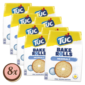 Multipack: 8x Tuc Bake Rolls Meersalz à 150g