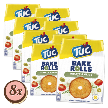 Multipack; 8x Tuc Back Rolls Tomato & Olive à 150g