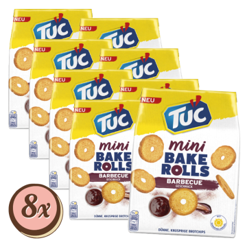 Multipack; 8x Tuc Mini Back Rolls Barbecue à 150g