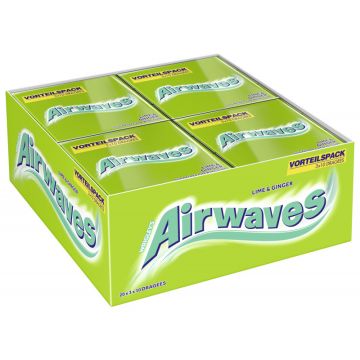 Multipack: 20x AIRWAVES Familypack Lime & Ginger á (3x10 Dragees)