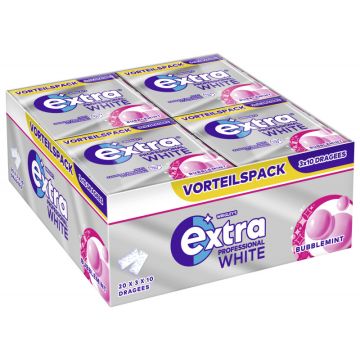 Multipack: 20x Wrigley's EXTRA PROF. White Bubblemint á (3x10)