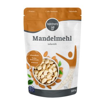 Kurzes MHD: borchers Premium Mandelmehl teilentölt 200g