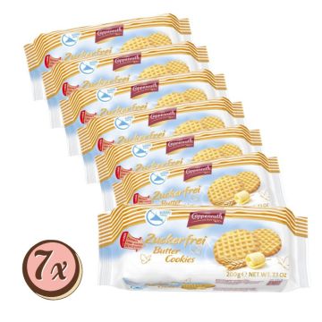 Multipack: 7x Coppenrath Zuckerfrei - Butter Cookies á 200g