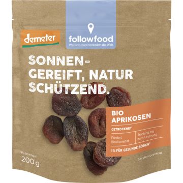 followfood Bio Aprikosen entsteint, getrocknet 200g