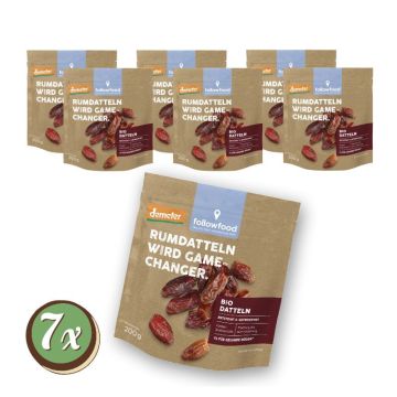 Multipack: 7x followfood Bio Datteln entsteint, getrocknet á 200g