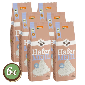 Multipack: 6x Bauck Hof Hafermehl 350 Demeter gf 350g