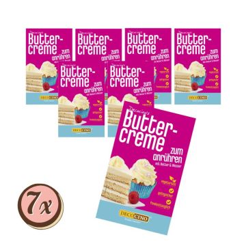 Multipack: 7x Decocino Buttercreme zum Anrühren á 250 g