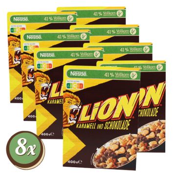 Multipack: 8x Nestlé Lion Cereals Karamell & Schokolade á 400g