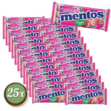 Multipack: 25x Mentos Erdbeer Mix 3er-Pack á (37,5g)