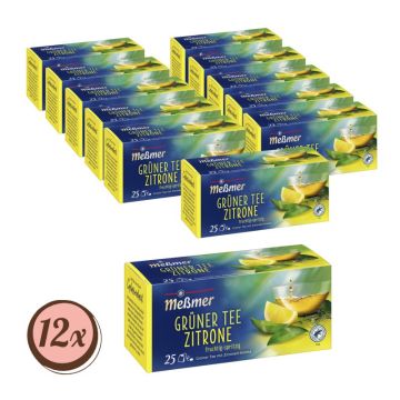 Multipack: 12x MEßMER Grüner Tee Zitrone 25er