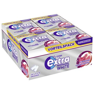 Mulipack: 20x Wrigley's EXTRAPROFESSIONAL White Himbeere á 3x10 Dragees