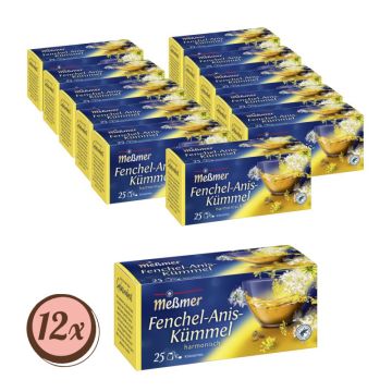 Multipack: 12x MEßMER Fenchel-Anis-Kümmel 25er