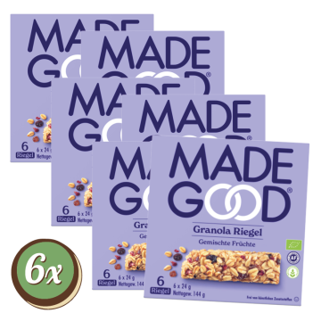 Multipack: 6x MadeGood Granola Riegel Gemischte Früchte á 144g