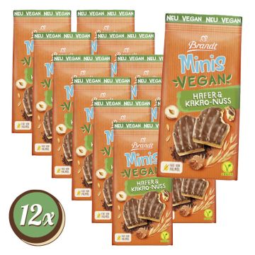 Multipack: 12x Brandt Minis Vegan Hafer&Kakao-Nuss á 85g