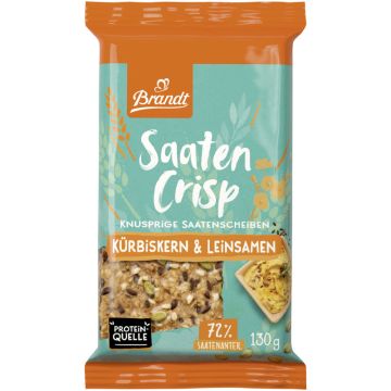 Knapp übers MHD: Brandt Saaten Crisp Kürbiskern & Leinsamen 130g