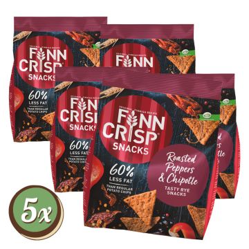 Multipack: 5x Finn Crisp Snacks Roasted Paprika à 150g