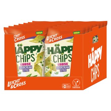 Leicht & Cross Häppy Chips Erbse Sourcream Style 14x90g