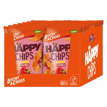 Leicht & Cross Häppy Chips Linse Paprika 14x90g